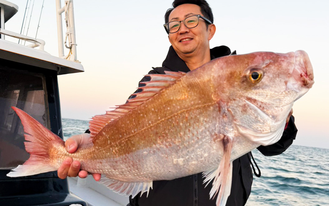 江戸縮緬　目出度い鯛 潮の緩急に苦戦も良型真鯛が連発｜福岡・糸島「ひとつテンヤ釣り