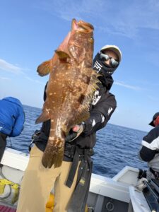 ブリ不在でタイラバへ！良型トラフグ＆根魚でお土産確保