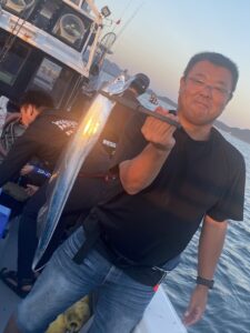 台風後の博多湾タチウオ釣り