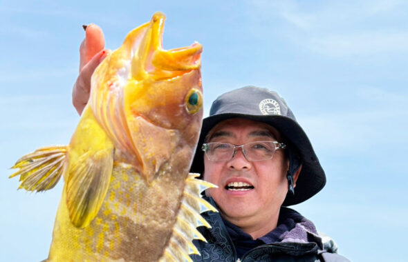春の玄界灘タイラバ出船：真鯛は渋めもアオナなど根魚でお土産確保