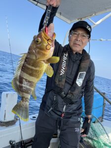 玄界灘のタイラバで4.5kgの大型マハタ!真鯛や良型アオナも