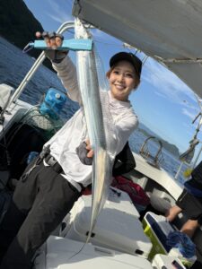 【博多湾タチウオ】今期の夏シーズン開幕!釣りガール「あんにょん」ちゃん参戦