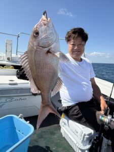 初挑戦でも2kgの真鯛に3.5kgの大型コロダイ!大型マゴチや良型アコウも